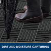 image:imageSmiry Front Door Mat Outside Entrance Heavy Duty Outdoor Indoor Mat Natural Rubber Doormat Non Slip Trap Dirt and Moisture Easy Clean Low Profile Patio Porch Entryway Mat 295x17 VioletBlack