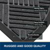 image:imageSmiry Front Door Mat Outside Entrance Heavy Duty Outdoor Indoor Mat Natural Rubber Doormat Non Slip Trap Dirt and Moisture Easy Clean Low Profile Patio Porch Entryway Mat 295x17 VioletLight Grey