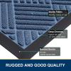 image:imageSmiry Front Door Mat Outside Entrance Heavy Duty Outdoor Indoor Mat Natural Rubber Doormat Non Slip Trap Dirt and Moisture Easy Clean Low Profile Patio Porch Entryway Mat 295x17 VioletBlue