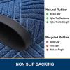 image:imageSmiry Front Door Mat Outside Entrance Heavy Duty Outdoor Indoor Mat Natural Rubber Doormat Non Slip Trap Dirt and Moisture Easy Clean Low Profile Patio Porch Entryway Mat 295x17 VioletOcean Blue