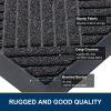 image:imageSmiry Front Door Mat Outside Entrance Heavy Duty Outdoor Indoor Mat Natural Rubber Doormat Non Slip Trap Dirt and Moisture Easy Clean Low Profile Patio Porch Entryway Mat 295x17 VioletBlack Grey