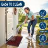 image:imageSmiry Front Door Mat Outside Entrance Heavy Duty Outdoor Indoor Mat Natural Rubber Doormat Non Slip Trap Dirt and Moisture Easy Clean Low Profile Patio Porch Entryway Mat 295x17 VioletRed