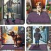 image:imageSmiry Front Door Mat Outside Entrance Heavy Duty Outdoor Indoor Mat Natural Rubber Doormat Non Slip Trap Dirt and Moisture Easy Clean Low Profile Patio Porch Entryway Mat 295x17 VioletViolet