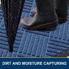 image:imageSmiry Front Door Mat Outside Entrance Heavy Duty Outdoor Indoor Mat Natural Rubber Doormat Non Slip Trap Dirt and Moisture Easy Clean Low Profile Patio Porch Entryway Mat 295x17 VioletOcean Blue
