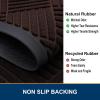 image:imageSmiry Front Door Mat Outside Entrance Heavy Duty Outdoor Indoor Mat Natural Rubber Doormat Non Slip Trap Dirt and Moisture Easy Clean Low Profile Patio Porch Entryway Mat 295x17 VioletPure Brown