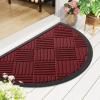 image:imageSmiry Front Door Mat Outside Entrance Heavy Duty Outdoor Indoor Mat Natural Rubber Doormat Non Slip Trap Dirt and Moisture Easy Clean Low Profile Patio Porch Entryway Mat 295x17 VioletWine Red