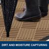 image:imageSmiry Front Door Mat Outside Entrance Heavy Duty Outdoor Indoor Mat Natural Rubber Doormat Non Slip Trap Dirt and Moisture Easy Clean Low Profile Patio Porch Entryway Mat 295x17 VioletCoffee
