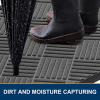 image:imageSmiry Front Door Mat Outside Entrance Heavy Duty Outdoor Indoor Mat Natural Rubber Doormat Non Slip Trap Dirt and Moisture Easy Clean Low Profile Patio Porch Entryway Mat 295x17 VioletMix Black