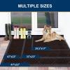 image:imageSmiry Front Door Mat Outside Entrance Heavy Duty Outdoor Indoor Mat Natural Rubber Doormat Non Slip Trap Dirt and Moisture Easy Clean Low Profile Patio Porch Entryway Mat 295x17 VioletPure Brown