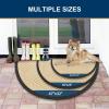 image:imageSmiry Front Door Mat Outside Entrance Heavy Duty Outdoor Indoor Mat Natural Rubber Doormat Non Slip Trap Dirt and Moisture Easy Clean Low Profile Patio Porch Entryway Mat 295x17 VioletBeige
