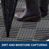 image:imageSmiry Front Door Mat Outside Entrance Heavy Duty Outdoor Indoor Mat Natural Rubber Doormat Non Slip Trap Dirt and Moisture Easy Clean Low Profile Patio Porch Entryway Mat 295x17 VioletGrey