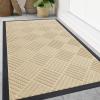 image:imageSmiry Front Door Mat Outside Entrance Heavy Duty Outdoor Indoor Mat Natural Rubber Doormat Non Slip Trap Dirt and Moisture Easy Clean Low Profile Patio Porch Entryway Mat 295x17 VioletBeige