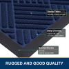 image:imageSmiry Front Door Mat Outside Entrance Heavy Duty Outdoor Indoor Mat Natural Rubber Doormat Non Slip Trap Dirt and Moisture Easy Clean Low Profile Patio Porch Entryway Mat 295x17 VioletNavy Blue