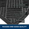 image:imageSmiry Front Door Mat Outside Entrance Heavy Duty Outdoor Indoor Mat Natural Rubber Doormat Non Slip Trap Dirt and Moisture Easy Clean Low Profile Patio Porch Entryway Mat 295x17 VioletBlack