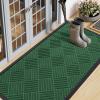image:imageSmiry Front Door Mat Outside Entrance Heavy Duty Outdoor Indoor Mat Natural Rubber Doormat Non Slip Trap Dirt and Moisture Easy Clean Low Profile Patio Porch Entryway Mat 295x17 VioletGreen
