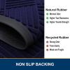 image:imageSmiry Front Door Mat Outside Entrance Heavy Duty Outdoor Indoor Mat Natural Rubber Doormat Non Slip Trap Dirt and Moisture Easy Clean Low Profile Patio Porch Entryway Mat 295x17 VioletBlack Blue