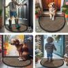 image:imageSmiry Front Door Mat Outside Entrance Heavy Duty Outdoor Indoor Mat Natural Rubber Doormat Non Slip Trap Dirt and Moisture Easy Clean Low Profile Patio Porch Entryway Mat 295x17 VioletBrown