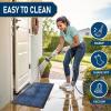 image:imageSmiry Front Door Mat Outside Entrance Heavy Duty Outdoor Indoor Mat Natural Rubber Doormat Non Slip Trap Dirt and Moisture Easy Clean Low Profile Patio Porch Entryway Mat 295x17 VioletOcean Blue
