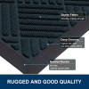 image:imageSmiry Front Door Mat Outside Entrance Heavy Duty Outdoor Indoor Mat Natural Rubber Doormat Non Slip Trap Dirt and Moisture Easy Clean Low Profile Patio Porch Entryway Mat 295x17 VioletLake Blue