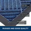 image:imageSmiry Front Door Mat Outside Entrance Heavy Duty Outdoor Indoor Mat Natural Rubber Doormat Non Slip Trap Dirt and Moisture Easy Clean Low Profile Patio Porch Entryway Mat 295x17 VioletOcean Blue