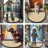 image:imageSmiry Front Door Mat Outside Entrance Heavy Duty Outdoor Indoor Mat Natural Rubber Doormat Non Slip Trap Dirt and Moisture Easy Clean Low Profile Patio Porch Entryway Mat 295x17 VioletBeige