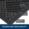 image:imageSmiry Front Door Mat Outside Entrance Heavy Duty Outdoor Indoor Mat Natural Rubber Doormat Non Slip Trap Dirt and Moisture Easy Clean Low Profile Patio Porch Entryway Mat 295x17 VioletBlack