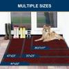 image:imageSmiry Front Door Mat Outside Entrance Heavy Duty Outdoor Indoor Mat Natural Rubber Doormat Non Slip Trap Dirt and Moisture Easy Clean Low Profile Patio Porch Entryway Mat 295x17 VioletRed