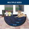 image:imageSmiry Front Door Mat Outside Entrance Heavy Duty Outdoor Indoor Mat Natural Rubber Doormat Non Slip Trap Dirt and Moisture Easy Clean Low Profile Patio Porch Entryway Mat 295x17 VioletNavy Blue