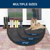image:imageSmiry Front Door Mat Outside Entrance Heavy Duty Outdoor Indoor Mat Natural Rubber Doormat Non Slip Trap Dirt and Moisture Easy Clean Low Profile Patio Porch Entryway Mat 295x17 VioletLight Grey