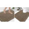 image:imageSmiry Bathroom Rugs Mat Set 2 Piece 36X24UShaped 24x20 Extra Soft Absorbent Non Slip Rubber Backing Machine Washable Quick Dry Chenille Bath Rug Set for Tub Shower and FloorCamel