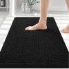 image:imageSmiry Luxury Chenille Bathroom Rugs 36x24 Extra Soft and Absorbent Shaggy Bath Mat Machine Washable NonSlip Plush Carpet Runner for Tub Shower and Floor Home Decor Accessories Black