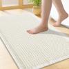 image:imageSmiry Bathroom Rugs Set 2 Piece30x20 Plus 24x17 Extra Soft Absorbent Bath Mats Non Slip Machine Washable Quick Dry Bath Rugs for Bathroom Floor Tub Shower Cream