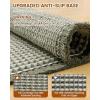 image:imageSmiry Bathroom Rugs Set 2 Piece36x24 Plus 30x20 Extra Soft Absorbent Bath Mats Non Slip Machine Washable Quick Dry Bath Rugs for Bathroom Floor Tub Shower Green amp Cream