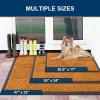 image:imageSmiry Welcome Door Mat Outside Entrance Heavy Duty Trap Dirt and Moisture Easy Clean Low Profile Patio Porch Indoor Outdoor Front Doormat for Entry 47x32 Inch BrownAmber