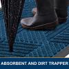image:imageSmiry Welcome Door Mat Outside Entrance Heavy Duty Trap Dirt and Moisture Easy Clean Low Profile Patio Porch Indoor Outdoor Front Doormat for Entry 47x32 Inch BrownMixed Blue