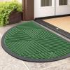 image:imageSmiry Welcome Door Mat Outside Entrance Heavy Duty Trap Dirt and Moisture Easy Clean Low Profile Patio Porch Indoor Outdoor Front Doormat for Entry 47x32 Inch BrownGreen