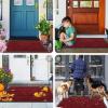 image:imageSmiry Welcome Door Mat Outside Entrance Heavy Duty Trap Dirt and Moisture Easy Clean Low Profile Patio Porch Indoor Outdoor Front Doormat for Entry 47x32 Inch BrownDeep Red