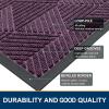 image:imageSmiry Welcome Door Mat Outside Entrance Heavy Duty Trap Dirt and Moisture Easy Clean Low Profile Patio Porch Indoor Outdoor Front Doormat for Entry 47x32 Inch BrownPurple