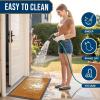 image:imageSmiry Welcome Door Mat Outside Entrance Heavy Duty Trap Dirt and Moisture Easy Clean Low Profile Patio Porch Indoor Outdoor Front Doormat for Entry 47x32 Inch BrownAmber