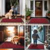 image:imageSmiry Welcome Door Mat Outside Entrance Heavy Duty Trap Dirt and Moisture Easy Clean Low Profile Patio Porch Indoor Outdoor Front Doormat for Entry 47x32 Inch BrownWine Red