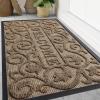 image:imageSmiry Welcome Door Mat Outside Entrance Heavy Duty Trap Dirt and Moisture Easy Clean Low Profile Patio Porch Indoor Outdoor Front Doormat for Entry 47x32 Inch BrownBrown