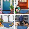 image:imageSmiry Welcome Door Mat Outside Entrance Heavy Duty Trap Dirt and Moisture Easy Clean Low Profile Patio Porch Indoor Outdoor Front Doormat for Entry 47x32 Inch BrownBlue