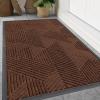 image:imageSmiry Welcome Door Mat Outside Entrance Heavy Duty Trap Dirt and Moisture Easy Clean Low Profile Patio Porch Indoor Outdoor Front Doormat for Entry 47x32 Inch BrownDeep Coffee