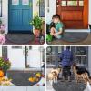 image:imageSmiry Welcome Door Mat Outside Entrance Heavy Duty Trap Dirt and Moisture Easy Clean Low Profile Patio Porch Indoor Outdoor Front Doormat for Entry 47x32 Inch BrownGrey