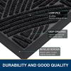 image:imageSmiry Welcome Door Mat Outside Entrance Heavy Duty Trap Dirt and Moisture Easy Clean Low Profile Patio Porch Indoor Outdoor Front Doormat for Entry 47x32 Inch BrownBlack