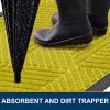 image:imageSmiry Welcome Door Mat Outside Entrance Heavy Duty Trap Dirt and Moisture Easy Clean Low Profile Patio Porch Indoor Outdoor Front Doormat for Entry 47x32 Inch BrownMust Yellow