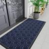 image:imageSmiry Welcome Door Mat Outside Entrance Heavy Duty Trap Dirt and Moisture Easy Clean Low Profile Patio Porch Indoor Outdoor Front Doormat for Entry 47x32 Inch BrownNavy Blue