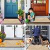 image:imageSmiry Welcome Door Mat Outside Entrance Heavy Duty Trap Dirt and Moisture Easy Clean Low Profile Patio Porch Indoor Outdoor Front Doormat for Entry 47x32 Inch BrownCream White