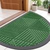 image:imageSmiry Welcome Door Mat Outside Entrance Heavy Duty Trap Dirt and Moisture Easy Clean Low Profile Patio Porch Indoor Outdoor Front Doormat for Entry 47x32 Inch BrownGreen