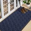 image:imageSmiry Welcome Door Mat Outside Entrance Heavy Duty Trap Dirt and Moisture Easy Clean Low Profile Patio Porch Indoor Outdoor Front Doormat for Entry 47x32 Inch BrownNavy Blue